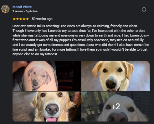 Google review from Maddi White