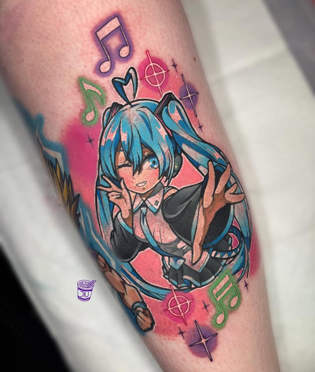 Anime comic tattoo